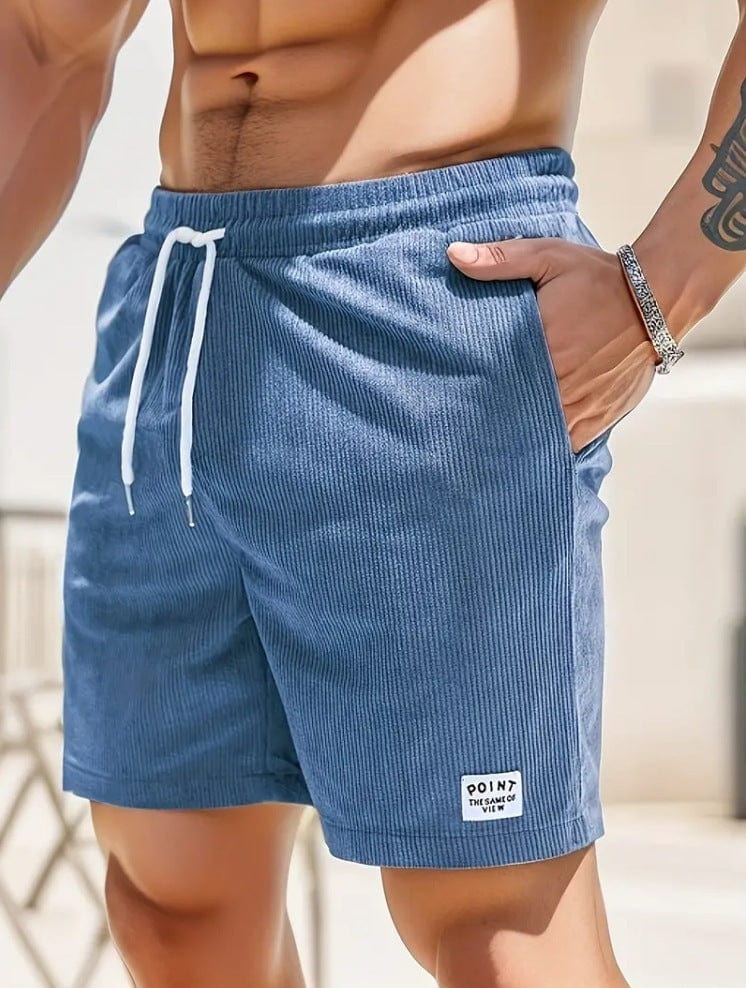 ALLRJ 2XL / Denim Blue / 1PC Corduroy Lace-up Shorts