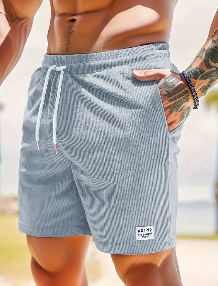 ALLRJ 2XL / Light Gray / 1PC Corduroy Lace-up Shorts