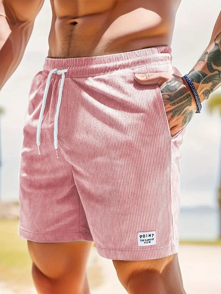 ALLRJ 2XL / Pink / 1PC Corduroy Lace-up Shorts