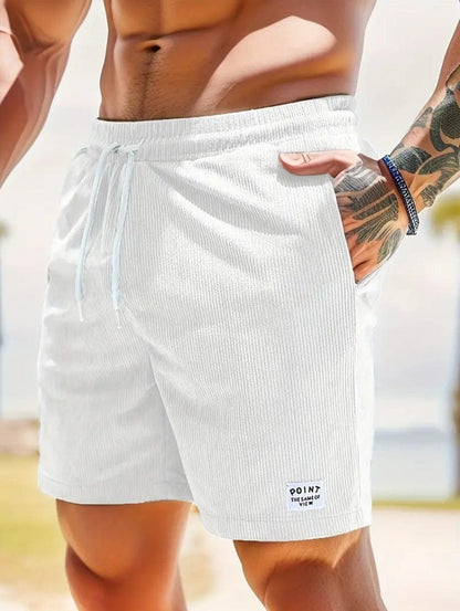 ALLRJ 2XL / White / 1PC Corduroy Lace-up Shorts