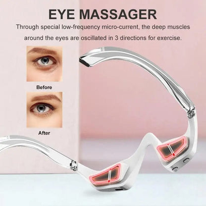 ALLRJ 3D Eye Beauty Instrument Micro-Current Pulse Eye Relax Reduce Wrinkles And Dark Circle Remove Eye Bags Massager Beauty Tool