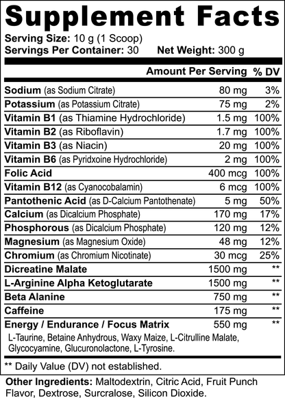 Allrj Shockwave Surge Punch Pre-workout - ALLRJ