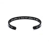 ALLRJ Black lettering Stainless Steel Bracelet Sister Good Sister Lettering Bracelet