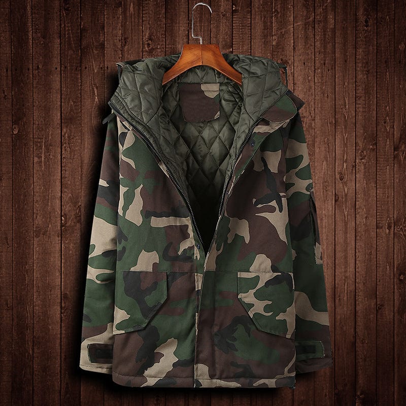 ALLRJ Camo Jacket Winter camouflage cotton jacket men