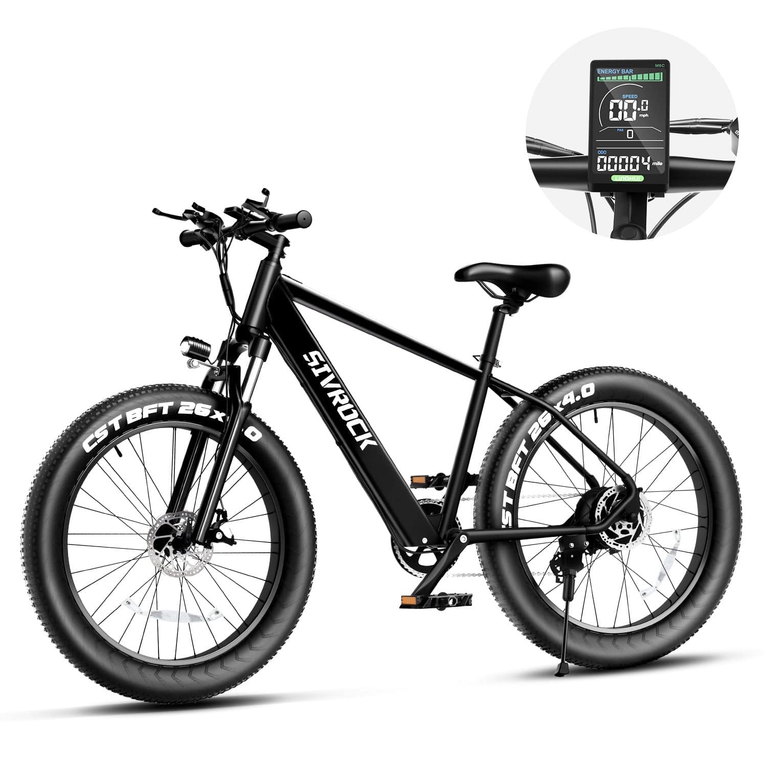 ALLRJ E-Bike Black Pro 1000W Motor 48V 15Ah E-Bike For Trail Riding