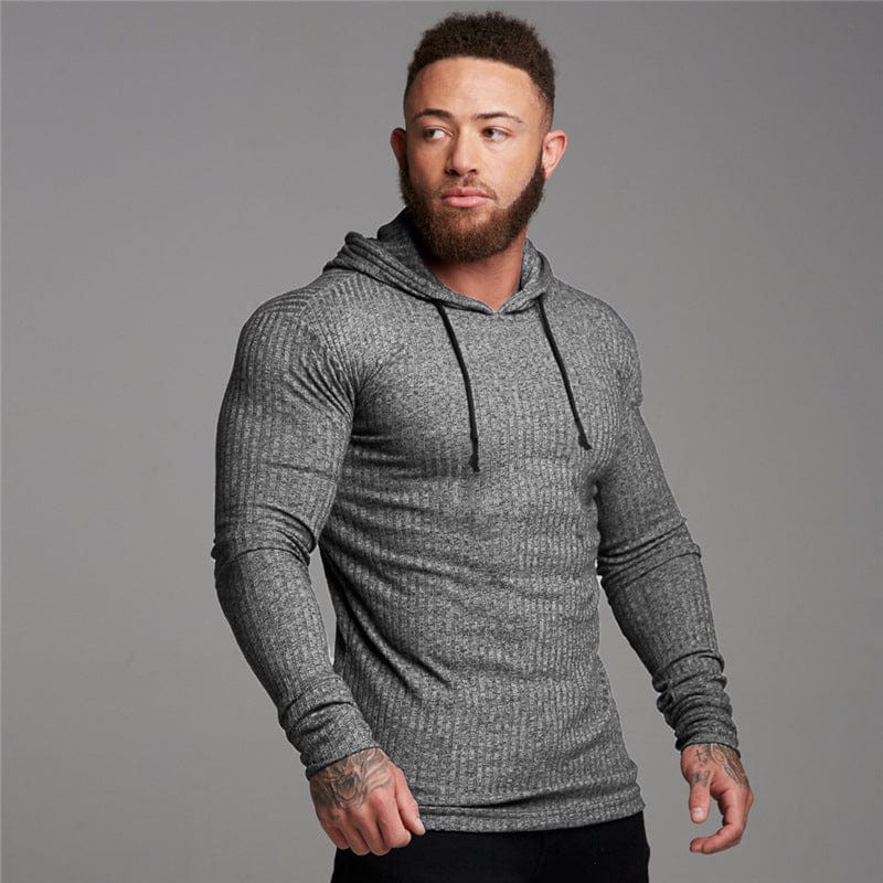 ALLRJ Grey / L Terry hooded long sleeve