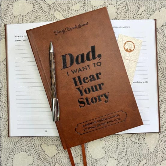 ALLRJ Picture Style Creative Retro Dad Story Leather Notebook