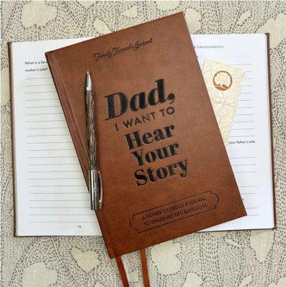 ALLRJ Picture Style Creative Retro Dad Story Leather Notebook