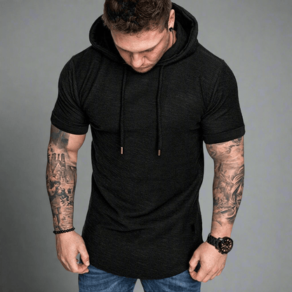 Allrj short sleeve hoodie MRE Short Sleeve Men'S Hoodie