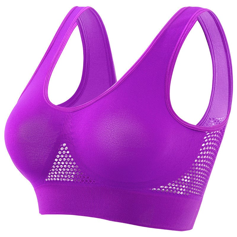 ALLRJ Sports bra Grape Purple With Chest Pad / 2XL Push-up Workout Bra