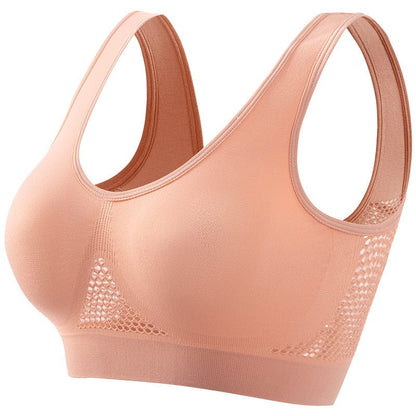 ALLRJ Sports bra Pink With Chest Pad / 2XL Push-up Workout Bra