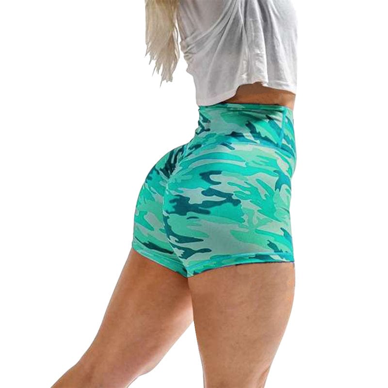 ALLRJ Women's training shorts Green / 3XL Women's Camo training short