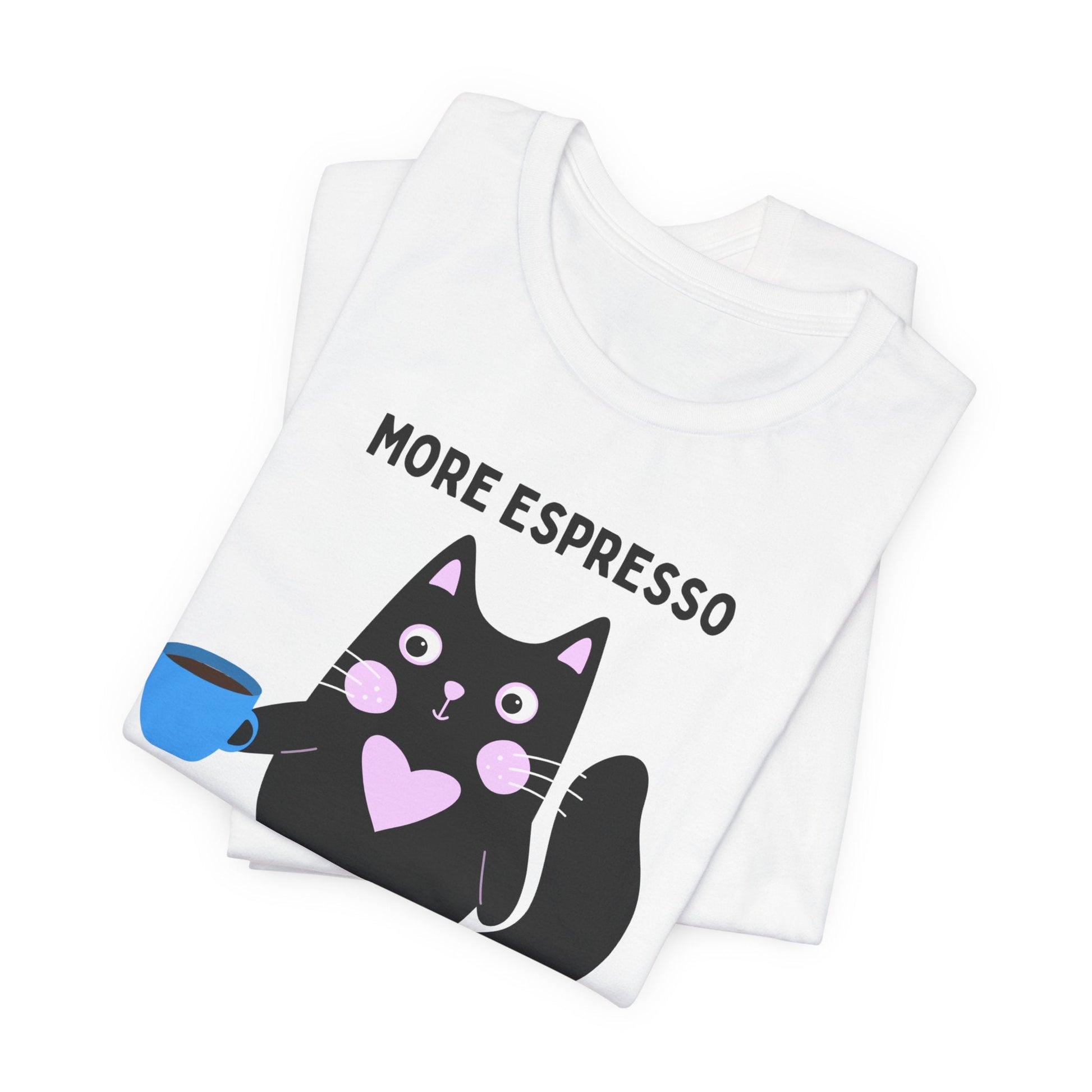 Printify T-Shirt Allrj More Espresso Less Depresso Funny Tee