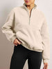 Half-Zip Long Sleeve Sweatshirt - ALLRJ