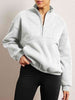 Half-Zip Long Sleeve Sweatshirt - ALLRJ