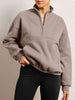 Half-Zip Long Sleeve Sweatshirt - ALLRJ