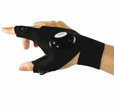 USAdrop 1 pair Fingerless Glove With LED Flashlight