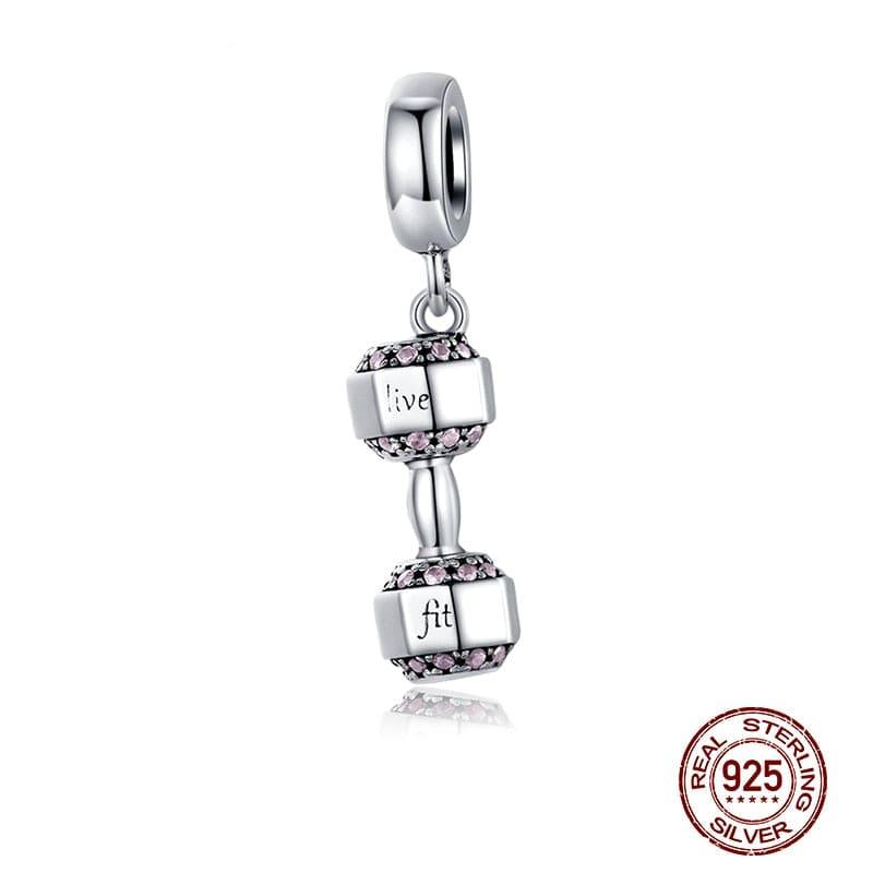 Allrj Women's 925 Sterling Silver Dumbbell Charm - ALLRJ