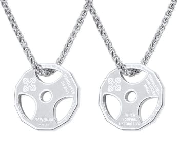 Allrj stainless steel weight plate necklace - ALLRJ